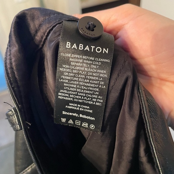 Aritzia Babaton black vegan leather pants size 8 - Picture 13 of 14